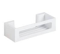 Tablette Murale Turbo-Loc® Bralia, Tablette en Plastique, sans perçage, Panier Profond pour Poser Les Articles d'hygiène en sécurité, idéale pour Salle de Bain et Douche, 30 x 8,5 x 12 cm, Blanc