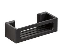 Tablette Murale Turbo-Loc® Bralia, Tablette en Plastique, sans perçage, Panier Profond pour Poser Les Articles d'hygiène en sécurité, idéale pour Salle de Bain et Douche, 30 x 8,5 x 12 cm, Noir