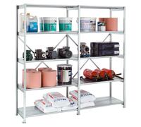 Tablette supplémentaire pour rayonnage industriel 210 - Galvanisé - P. 40 cm (Lot de 2)