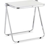 Tablette TV pliable en acrylique, table pliable, pas d'installation requise, petit bureau pour bureau à domicile, table d'appoint, petit bureau informatique pour petits espaces