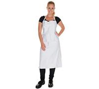Tablier à bavette, coton, blanc