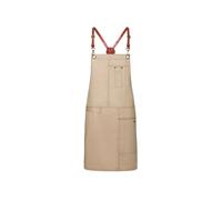 Karlowsky LS 25 | Tablier à bavette Urban X-Style - 68 x 80 cm - Couleur : Beige (ca. Pantone 7529 C) - Taille : 68 x 80 cm