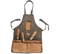 Esschert Design Tablier de jardinage, avec poches et 4 poches, environ 48 x 58 cm, vert, taille unique