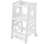 Tablier à trois niveaux pour enfants en bas âge, réglable en hauteur, 350 lb, blanc