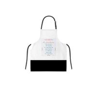 Enesco Tablier adulte à nouer - Recette bonheur en coton BLANC ET NOIR G