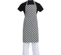 Tablier Bavette Carreaux Noirs et Blancs Whites Chefs Clothing Multicolore G