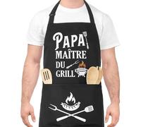 Tablier BBQ Homme « Papa Maître du Grill »