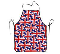 Tablier Cuisine Motif du drapeau britannique Tabliers Restaurant 52x72cm | Réglable Tablier de Cuisine Unisexe Tabliers Femme pour Restaurant Jardin