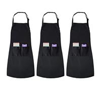 Tablier Cuisine Noir Lot de 3 Réglable - Joeji’s Kitchen Tablier Chef avec Poches