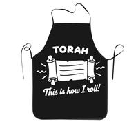 Tablier Cuisine Rouleau de la Torah de Souccot Sim'hat C'est Apron 52x72cm | Supérieure Tablier de Cuisine Réglable Tabliers Restaurant pour Café Restaurant mon style
