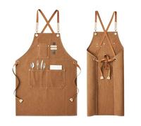 Tablier Cuisine, Tablier Cuisine Homme, Tablier Cuisine Femme, Tablier Barbecue Homme, Tablier Jardinier, Livré Avec 3 Poches, pour Les Cuisines Domestiques, Les Cafés, La Pâtisserie et Le Jardinage
