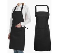 Tablier de Chef - Lot de 2 - Noir - Réglable - Imperméable - Cuisine, Jardinage, Restaurant