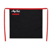 Tablier de chef personnalisé, tablier personnalisé avec texte brodé, adapté à la cuisson, au barbecue, à la maison, au restaurant, demi-tablier de cuisine haut de gamme avec poches (tablier)