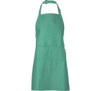 Tablier de chef Unyqoos® – tablier de protection unisexe, résistant aux salissures, idéal pour la cuisine et le barbecue, avec bandeau de cou réglable, 2 grandes poches, en toile vert pétrole, dimensi