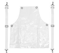 Tablier de Coiffure Transparent en TPU Réglable Résistant à l’eau | Nettoyage Rapide, Coupe Ajustable, Protège les Vêtements Cheveux, Huile et Éclaboussures, la Cuisine ou Bar