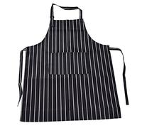 Tablier de Cuisine à Rayures Réglables Résistant aux Taches D'eau et D'huile Tabliers de Cuisine de Chef Noir avec Poches Tabliers de Cuisine Unisexe avec Deux Poches pour Cuisines Restaurants(1#)