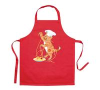 Tablier de cuisine chat Winkler Rouge 52x63 cm