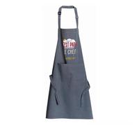 Tablier de cuisine Coton Winkler C´est Papa le chef Jeans Gris