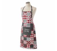 Tablier de Cuisine Credence 84cm Gris & Rouge
