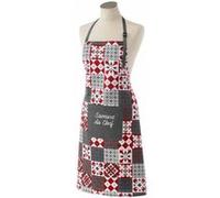 Tablier de Cuisine Credence 84cm Gris & Rouge
