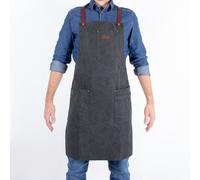 Tablier de cuisine cuir-toile n°325 noir