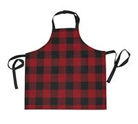 Tablier de cuisine de qualité avec poches - Tablier classique à carreaux pour homme et femme - Tablier de serveur avec col réglable, multicolore