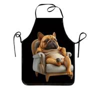 Tablier de cuisine d'été drôle chiot tablier pour la cuisine Happy Summer Tablier de cuisine pour barbecue, jardinage, activités de chef, tablier housse de protection pour la cuisine et les tâches de