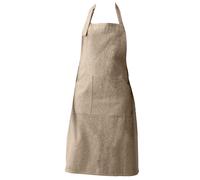 Tablier de cuisine double poche coton 70x90 cm HONO beige sable