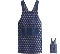 Tablier de cuisine en coton léger avec poche avant, tablier croisé dans le dos pour homme et femme, tablier de cuisine confortable en denim doux pour adulte, cœur, 94cm/37in (Length), 83cm/32.68in
