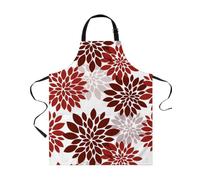 Tablier de Cuisine Fleur vert sauge ferme vintage 70x84cm Tabliers Femme | Serveurs Tabliers Résistant à l'Huile, Robuste Chef Tablier pour Cuisiner Restaurant Serveuse