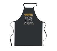 Tablier de cuisine - Gabriel Homme - Noir - Motif breton - Coton résistant