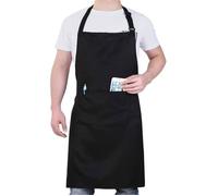 Tablier de cuisine imperméable à 2 poches tablier de cuisine ajustable à longues bretelles unisexe.