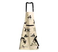Winkler Tablier de cuisine DUBOUT 3 chats 100 % Coton Beige 72 x 85 cm