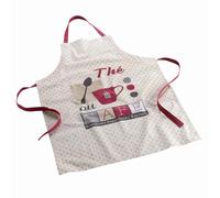 Tablier de Cuisine Imprimé Déjeuner 84cm Taupe