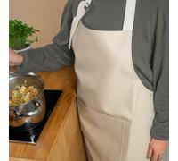 Tablier de cuisine MONACO 64x96 cm en cuir vegan beige