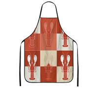 Tablier de cuisine motif homard pour la cuisine, motif fruits de mer rustique, accessoire de cuisine pour les amateurs de fruits de mer, grillades d'été et barbecue même