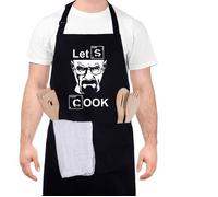 Tablier de Cuisine pour Homme, Étanche, Réglable, Tablier Barbecue avec Poches, Idée Cadeau Fête des Pères (60 cm x 80 cm)
