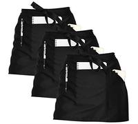 Tablier de cuisine - Professionnel - Imperméable - Poches larges - Coton respirant - Noir