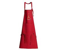 Tablier de cuisine recyclé Tour Eiffel avec poche rouge 85 x 72 cm Winkler