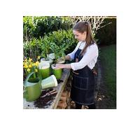 Tablier de jardinage en jean et cuir -