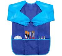 Tablier de peinture - Nylon imperméable - Enfant 6-12 ans - 3 poches - Bleu - L