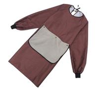 Tablier de Restaurant Imperméable à Rayures, Polyester Café, Service | Poches Multiples, Bretelle Réglable, Entretien Facile, pour Barbecue Extérieur et Serveuses