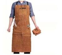 Tablier de Soudeur avec 6 Poches, Tablier de Travail en Cuir Anti-Chaleur Ignifuge, Tablier de Menuisier pour Homme Réglable