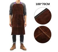 Tablier de soudeur en cuir de vachette NEÜFU - 100x70cm - trois coutures - marron