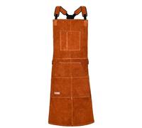 Tablier de soudure en cuir, résistant à la chaleur, réglable, tailles M à XXL