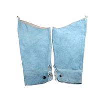 Tablier de soudure, Manchon de soudeur professionnel 60 cm en cuir de vachette fendu, protection contre les flammes.(Blauw)