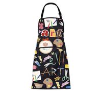 Tablier de travail pour artistes, avec poches, imperméable, 72x68 cm, noir
