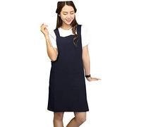 Tablier en croix avec bretelles en forme de X en coton et lin doux Style japonais Couleur unie