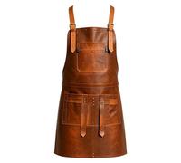 Tablier en cuir imperméable avec bretelles réglables