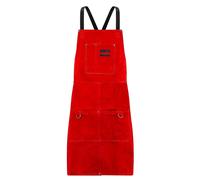 Tablier en cuir, réglable, 88 x 59,5 cm, rouge